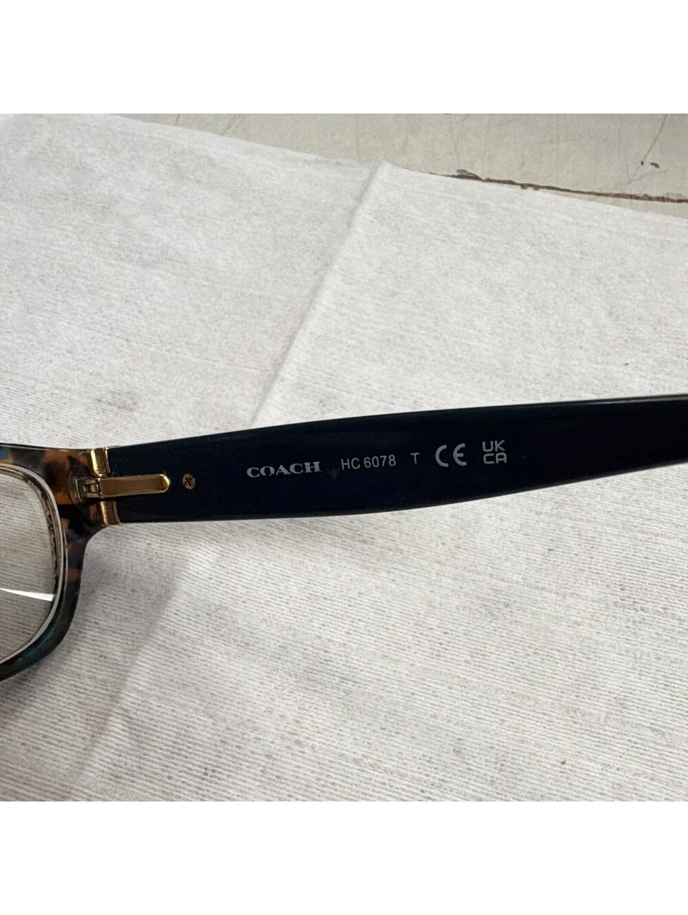 Coach HC6078 5337 Eyeglasses Teal Confetti Tortoise 52-16-135 Frames
